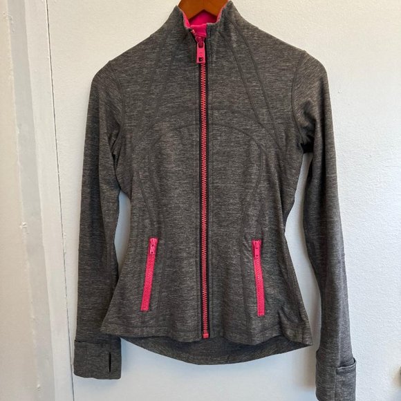 lululemon athletica Jackets & Blazers - Lululemon Define Luon Jacket Size 4 Gray/Pink